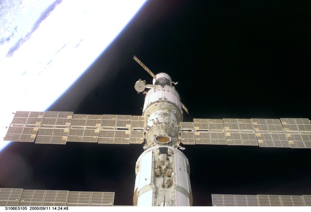 Zvezda was the third module attached to the orbital outpost when it automatically docked to the Zarya module on July 25, 2000.