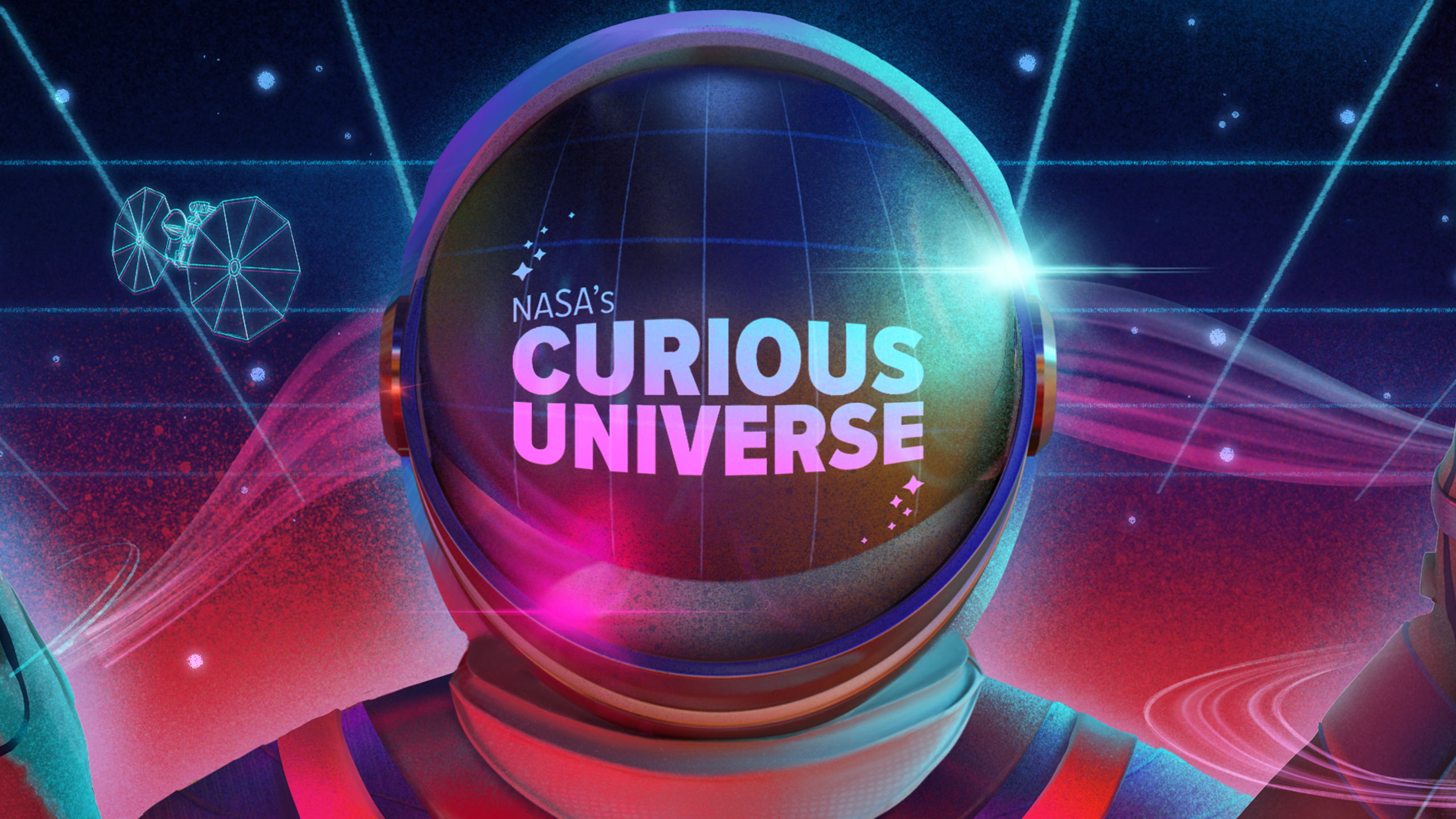 The cover art display for the NASA's Curious Universe podcast.