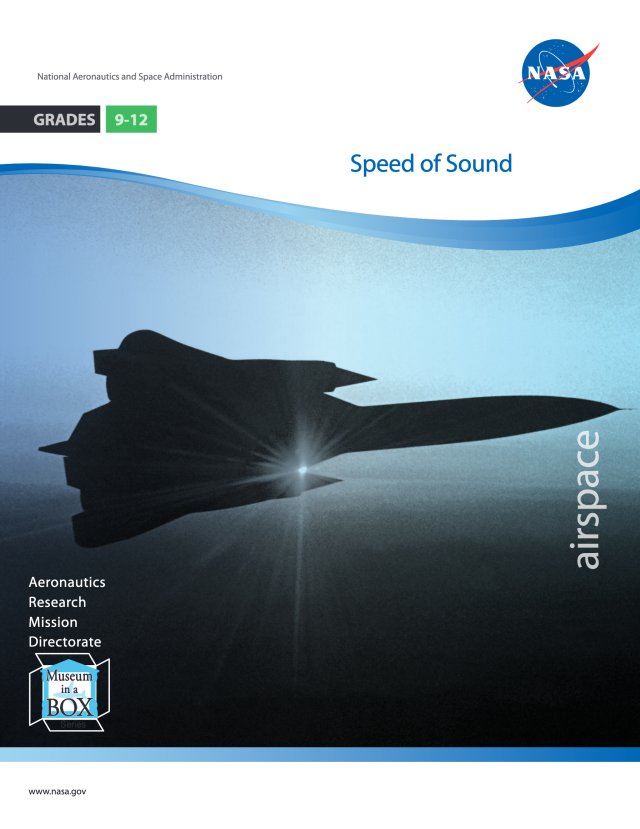 Noise: Speed of Sound (9-12) cover showing a silhouette of an aircraft in flight in a duotone color.
