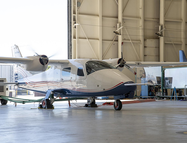 NASA's all-electric X-57 Maxwell aircraft tests the motors with the battery packs installed on the aircraft at NASA's Armstrong Flight Research Center in California. A goal of the X-57 project is to help the Federal Aviation Administration set certification standards for emerging electric aircraft markets.
