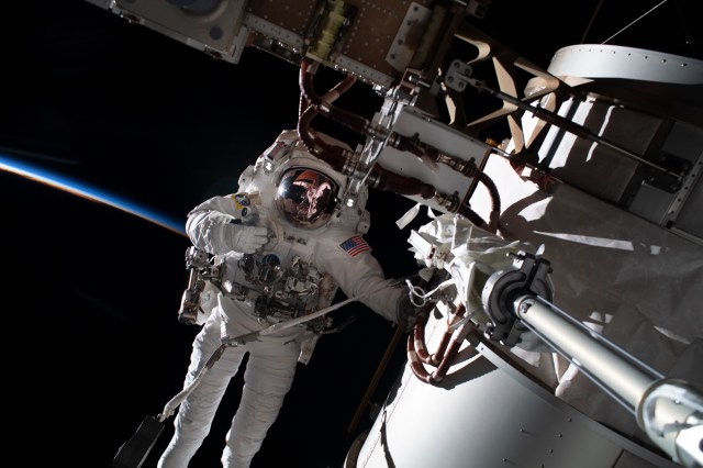 NASA Astronaut Frank Rubio conducts a spacewalk during EVA-81 on Nov. 15 to prepare for installation of an International Space Station Roll-Out Solar Array on the Space Station.