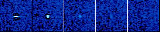 Lunar impact flash (Taurid) seen in several video frames.