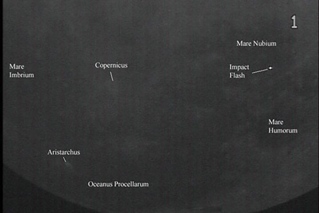 Diagram of the May 2 Lunar Impact Flash.