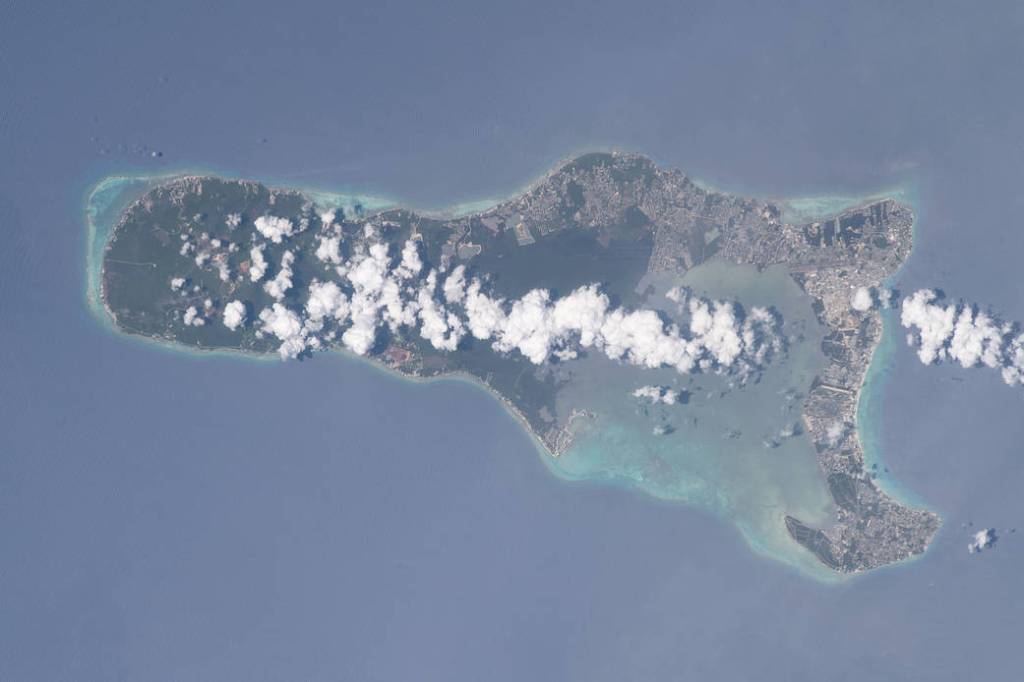 Clouds Lightly Cover the Cayman Islands