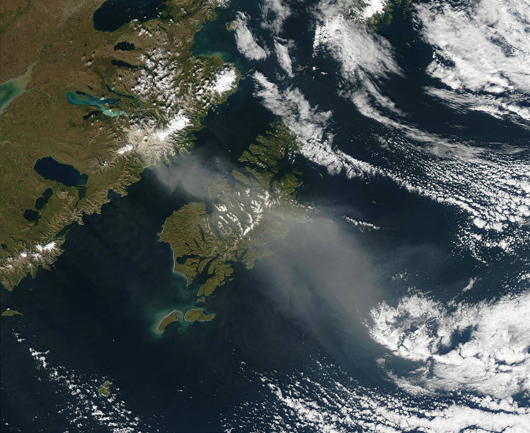 Resuspended volcanic ash from Katmai, Alaska