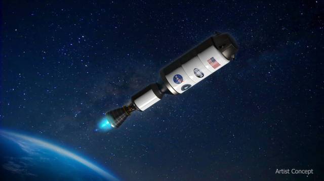 Artist concept of Demonstration for Rocket to Agile Cislunar Operations (DRACO) spacecraft.