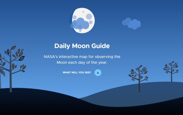 Screengrab of the Daily Moon Guide site