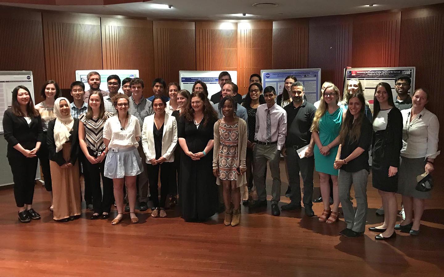 Group photo of NASA GISS summer interns and educators in 2018