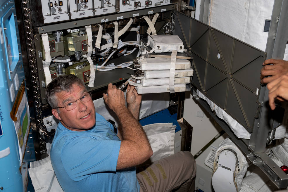 NASA astronaut and Expedition 68 Flight Engineer Stephen Bowen is pictured conducting maintenance activities during his first week aboard the International Space Station. This is Bowen's fourth visit to the orbital outpost.