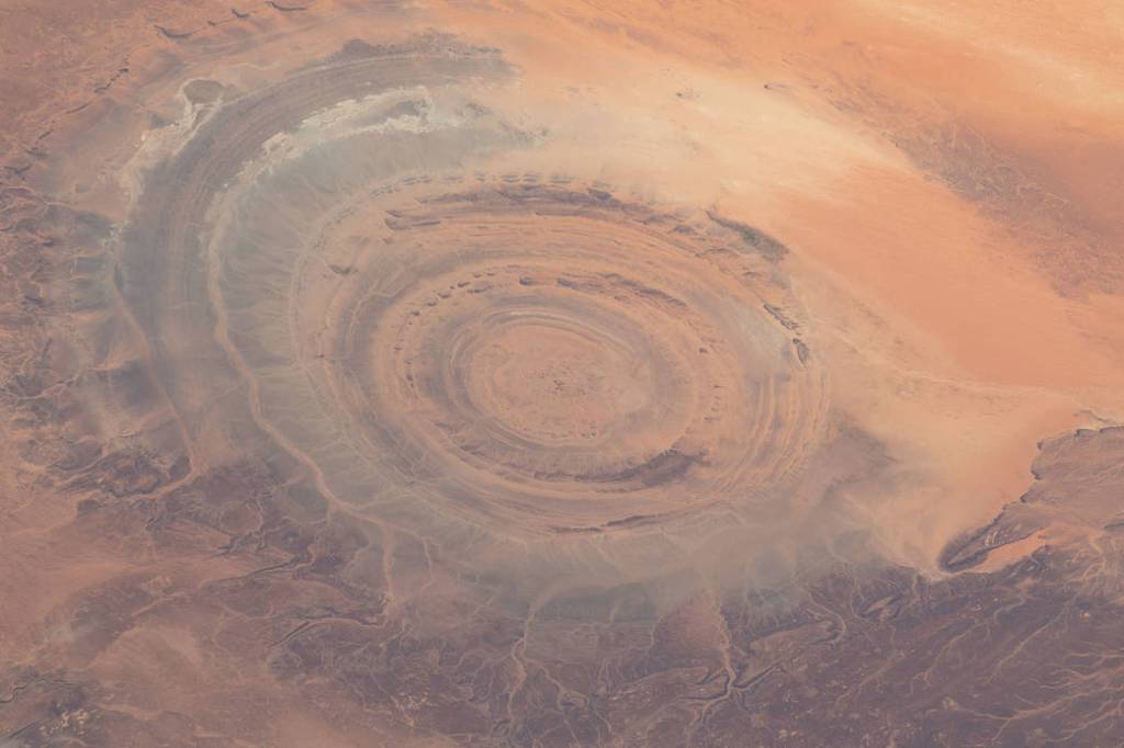 The “Eye of the Sahara” in the African nation of Mauritania