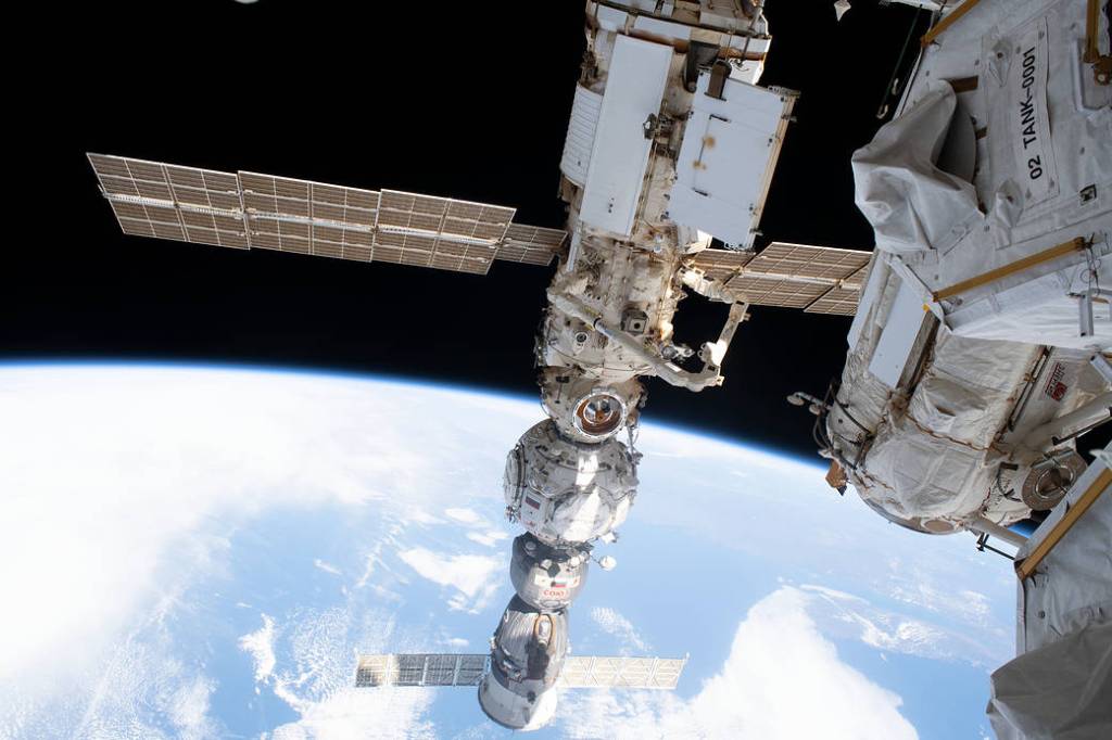 Roscosmos components on the International Space Station