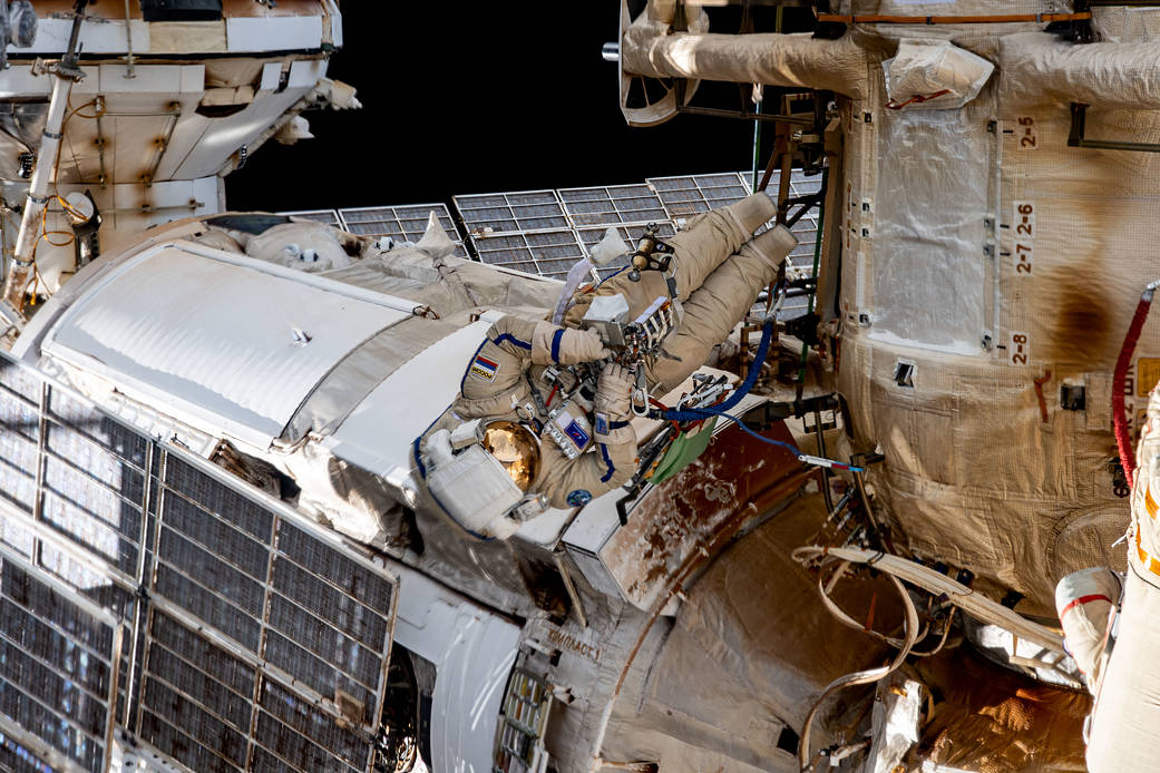 Roscosmos spacewalker Dmitri Petelin