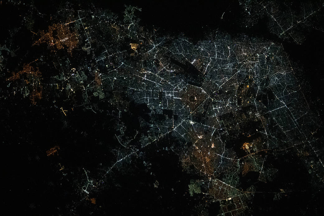 The city lights of Lahore, Pakistan