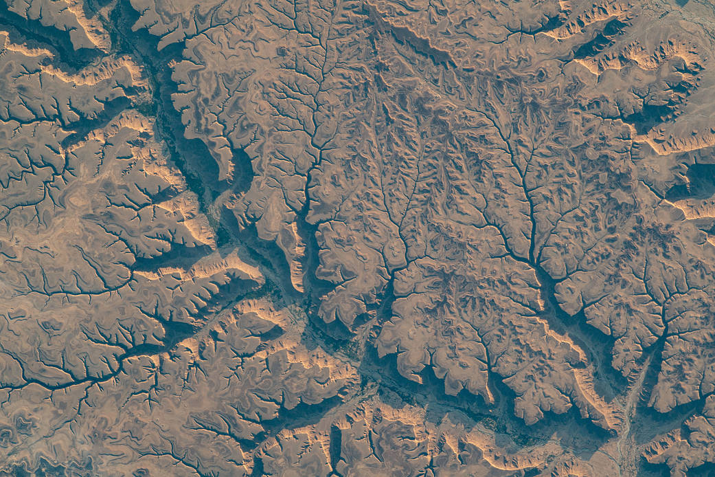 Dry river valleys in Yemen