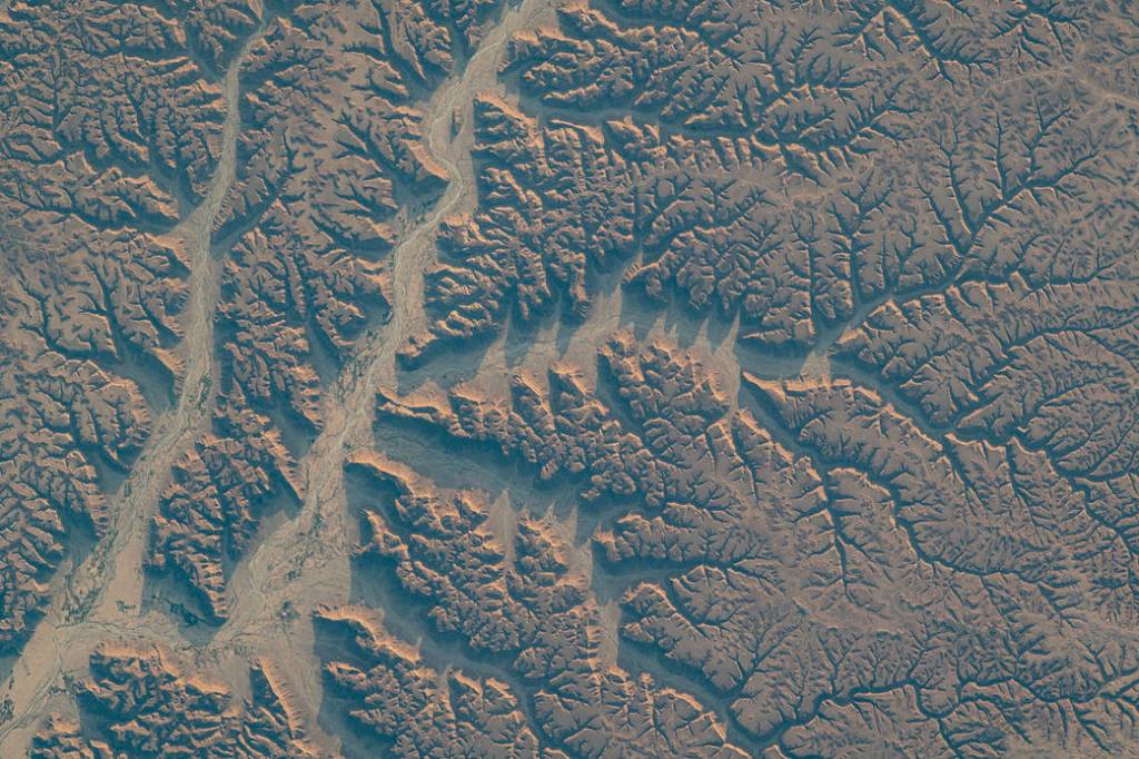 Dry river valleys in Yemen