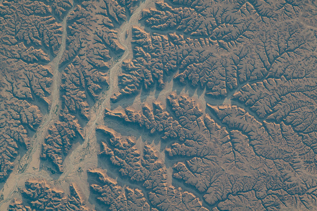 Dry river valleys in Yemen