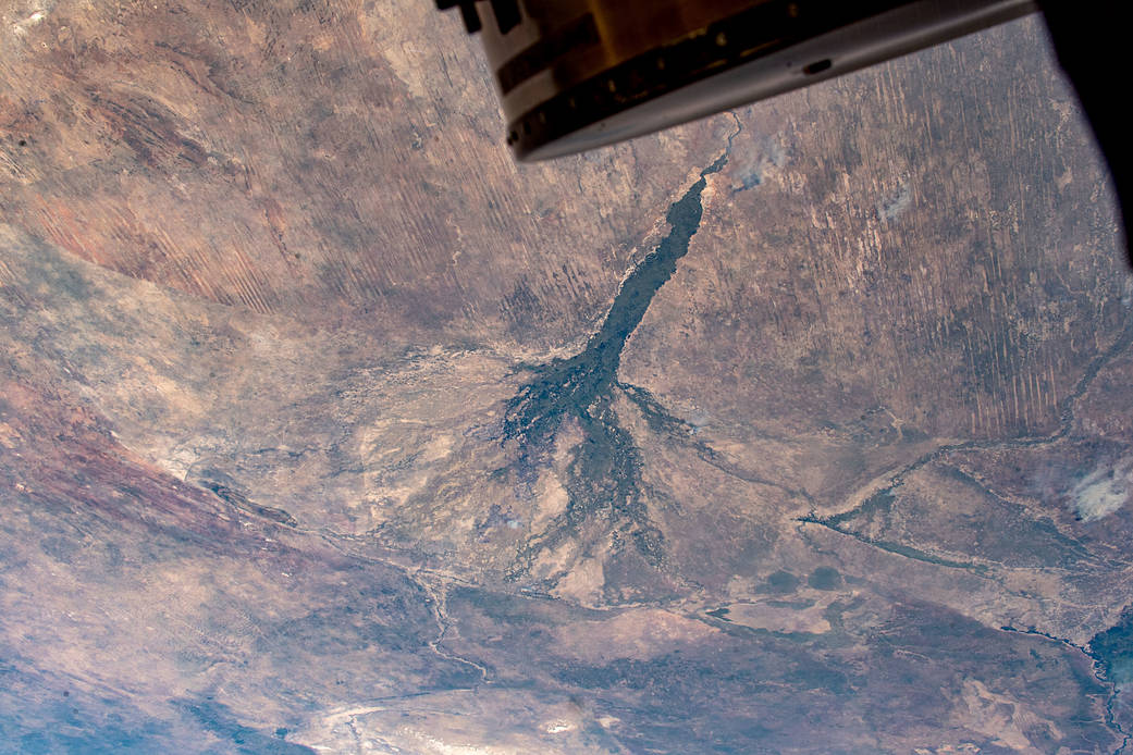 The Okavango Delta in the African nation of Botswana