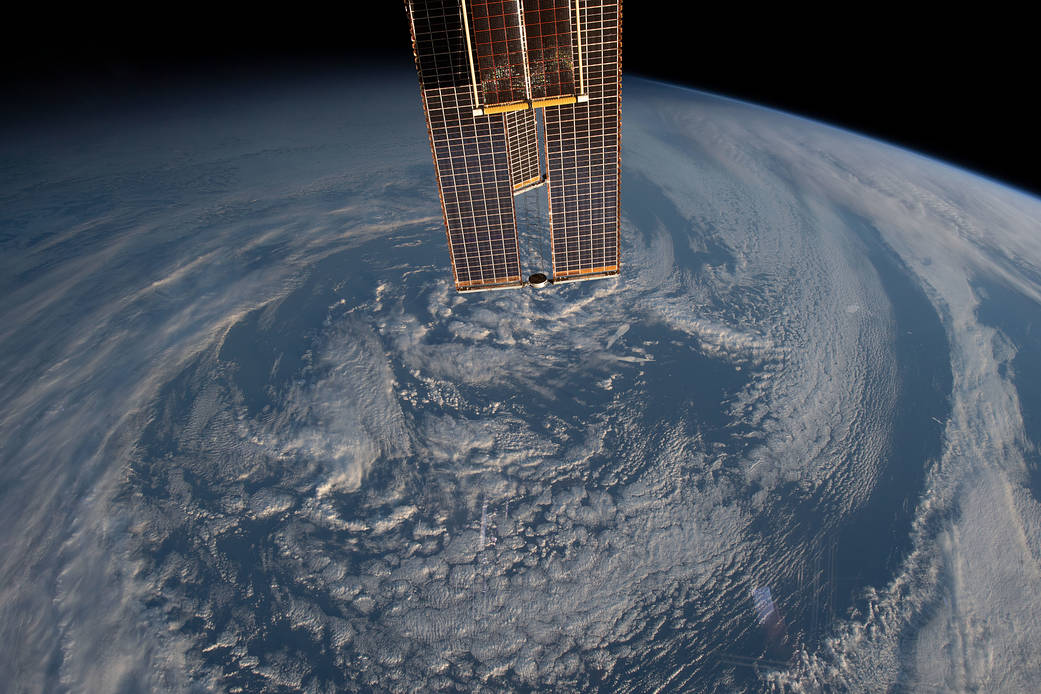 The south Atlantic Ocean below the International Space Station