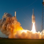 A fully functional Launch Abort System (LAS) with a test version of Orion attached, launches on NASA’s Ascent Abort-2 (AA-2) atop a Northrop Grumman provided booster on July 2, 2019, at 7 a.m. EDT, from Launch Pad 46 at Cape Canaveral Air Force Station in Florida. During AA-2, the booster will send the LAS and Orion to an altitude of 31,000 feet, traveling at Mach 1.15 (more than 1,000 mph). The LAS’ three motors will work together to pull the crew module away from the booster and prepare it for splashdown in the Atlantic Ocean. The flight test will prove that the abort system can pull crew to safety in the unlikely event of an emergency during ascent.