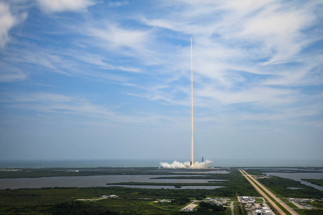 SpaceX's Cargo Dragon launches from Launch Complex 39A at the agency's Kennedy Space Center in Florida in its 28th commercial resupply mission.