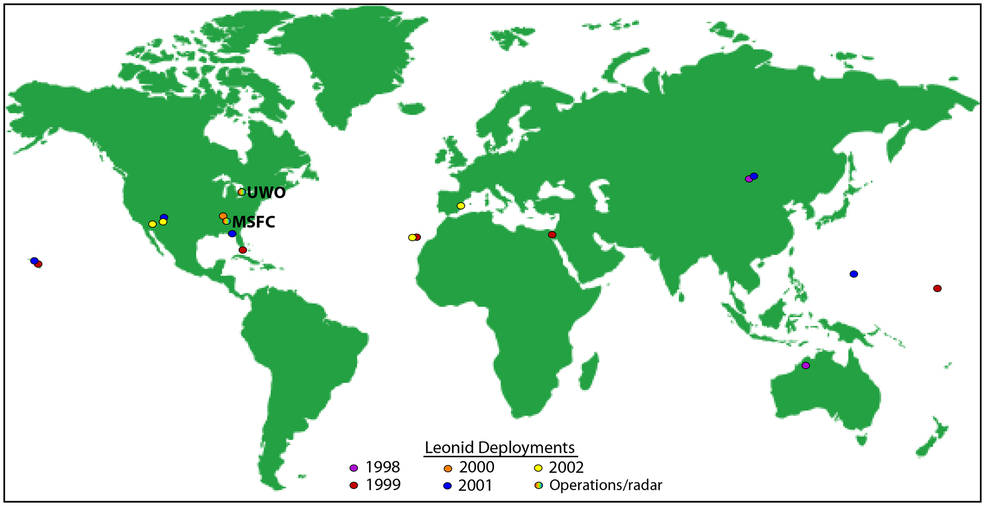 Leonids Map