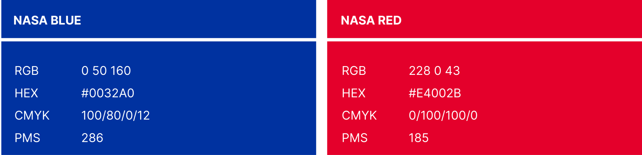 NASA Full-Color Insignia Colors