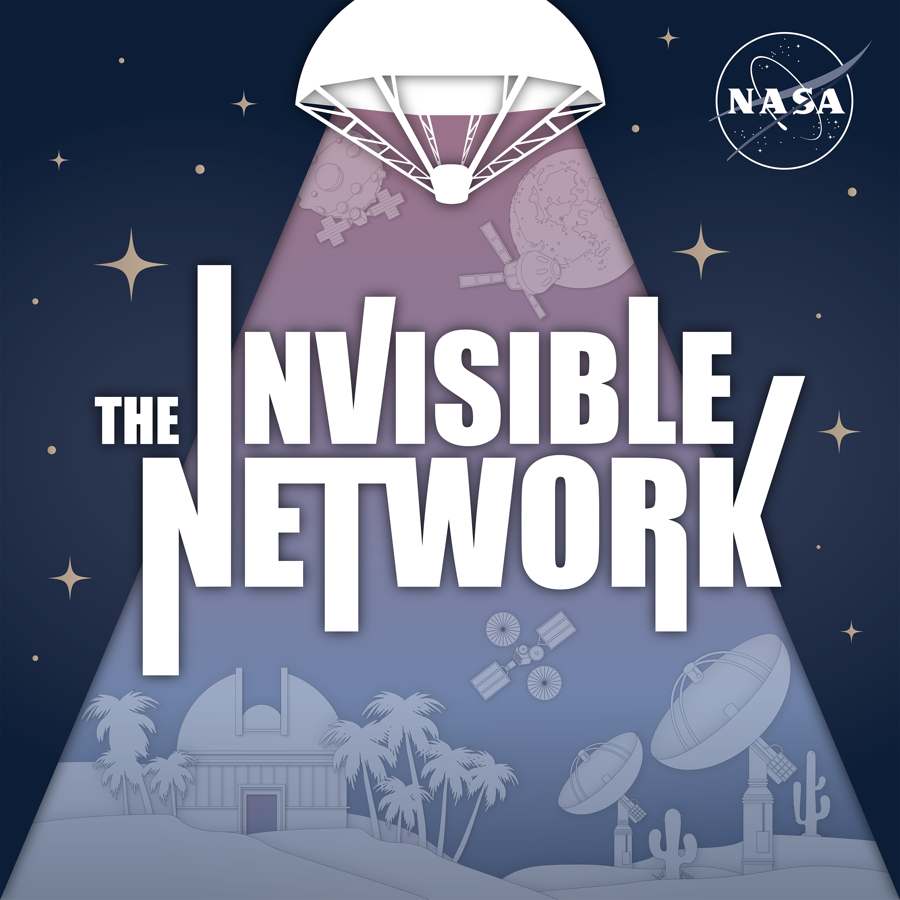 The cover art for the "The Invisible Network" podcast