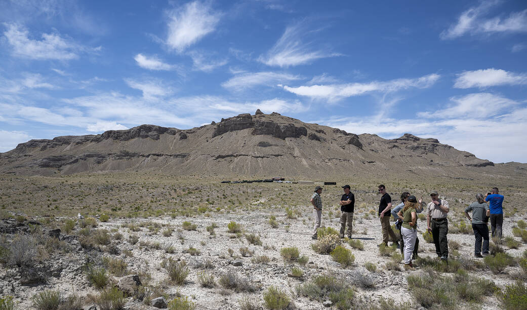 The Department of Defense's Utah Test and Training Range is seen, Monday, July 17, 2023, as recovery teams tour the projected landing ellipse in preparation for the retrieval of the sample return capsule from NASA's OSIRIS-REx mission.