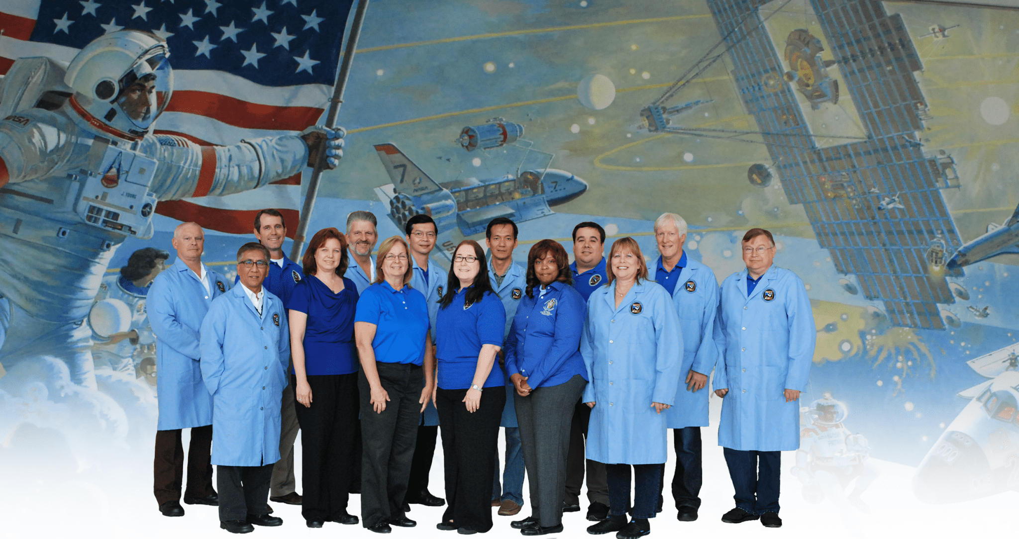 Group picture of the failure analysis laboratory team that deals with failure testing, material testing, electrical testing, and counterfiet testing.