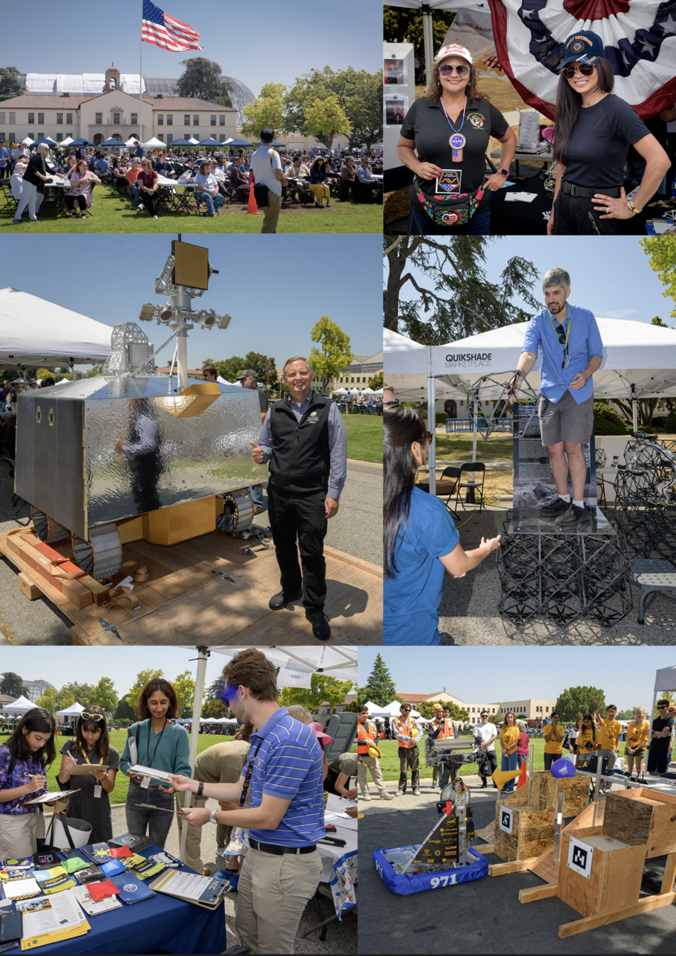 A collage of pictures from the Ames summer picnic