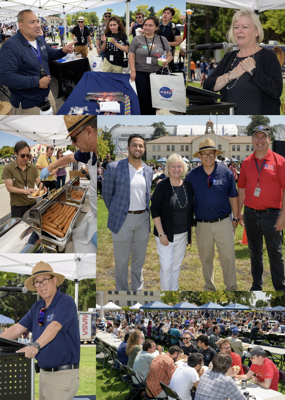 A second collage of pictures from the Ames summer picnic