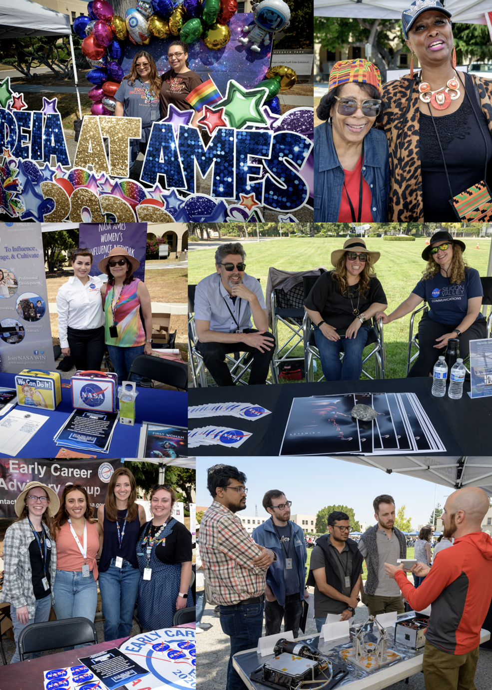 A third collage of pictures from the Ames summer picnic