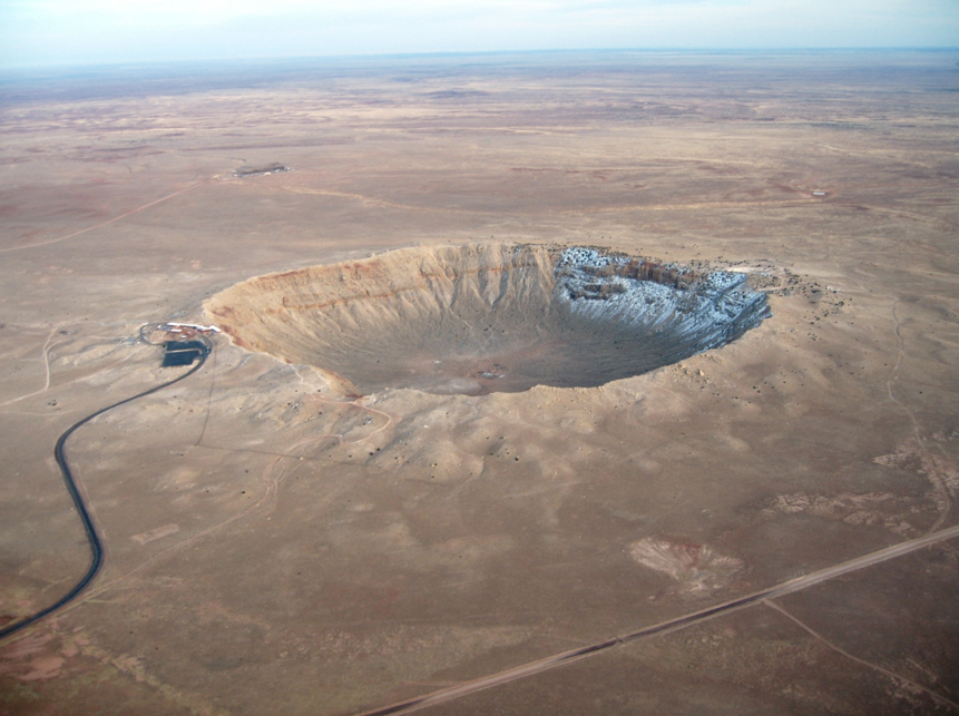 The 50,000-year-old Meteor Crater in Arizona.