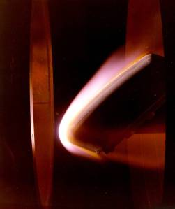 testing the future space shuttle's wing leading edge TPS in the Ames 60-MW arc jet