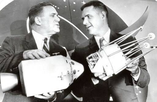 webb shea holding apollo modules July 11 1962