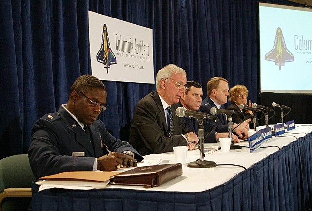 CAIB Panel at a press conference on May 28, 2003