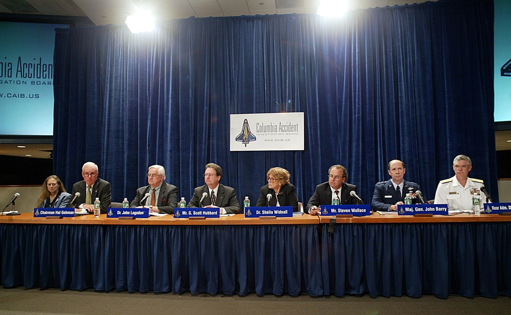 Members of the CAIB at a Press Briefing in Washington DC