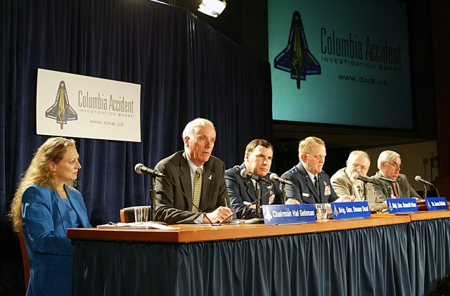 Members of the CAIB appear at a July 11th Press Briefing