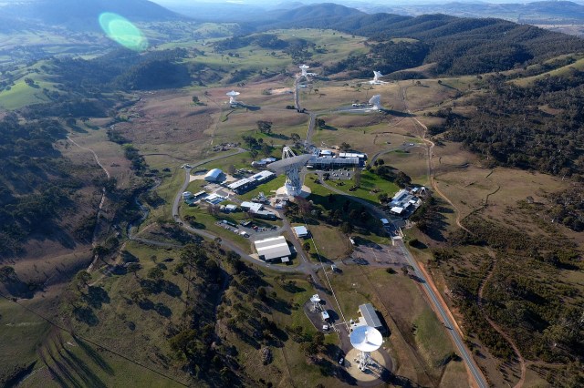 Antennas at Canberra Deep Space Communications Complex near Canberra, Australia.