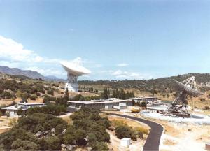 Antennas at Canberra Deep Space Communications Complex near Canberra, Australia.