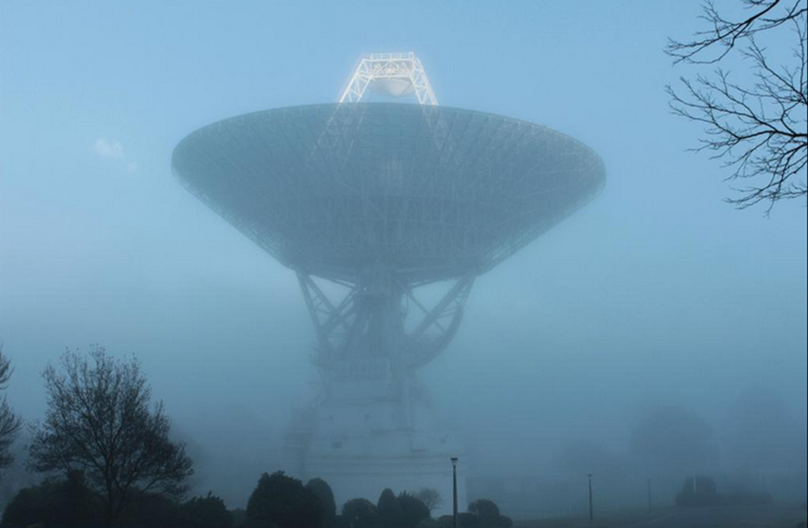 A 230-foot-wide antenna at Canberra Deep Space Communications Complex near Canberra, Australia.