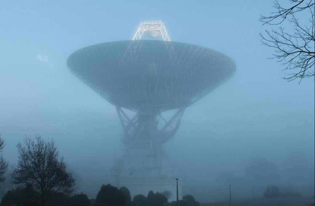 A 230-foot-wide antenna at Canberra Deep Space Communications Complex near Canberra, Australia.