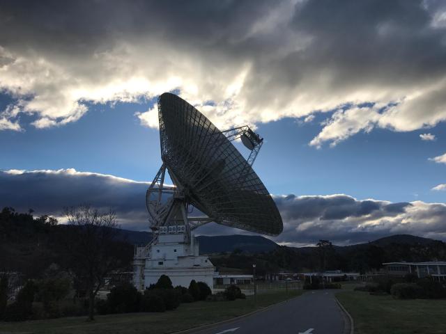 Deep Space Network, Deep Space Station 43, a 230-foot-wide antenna at Canberra Deep Space Communications Complex near Canberra, Australia.