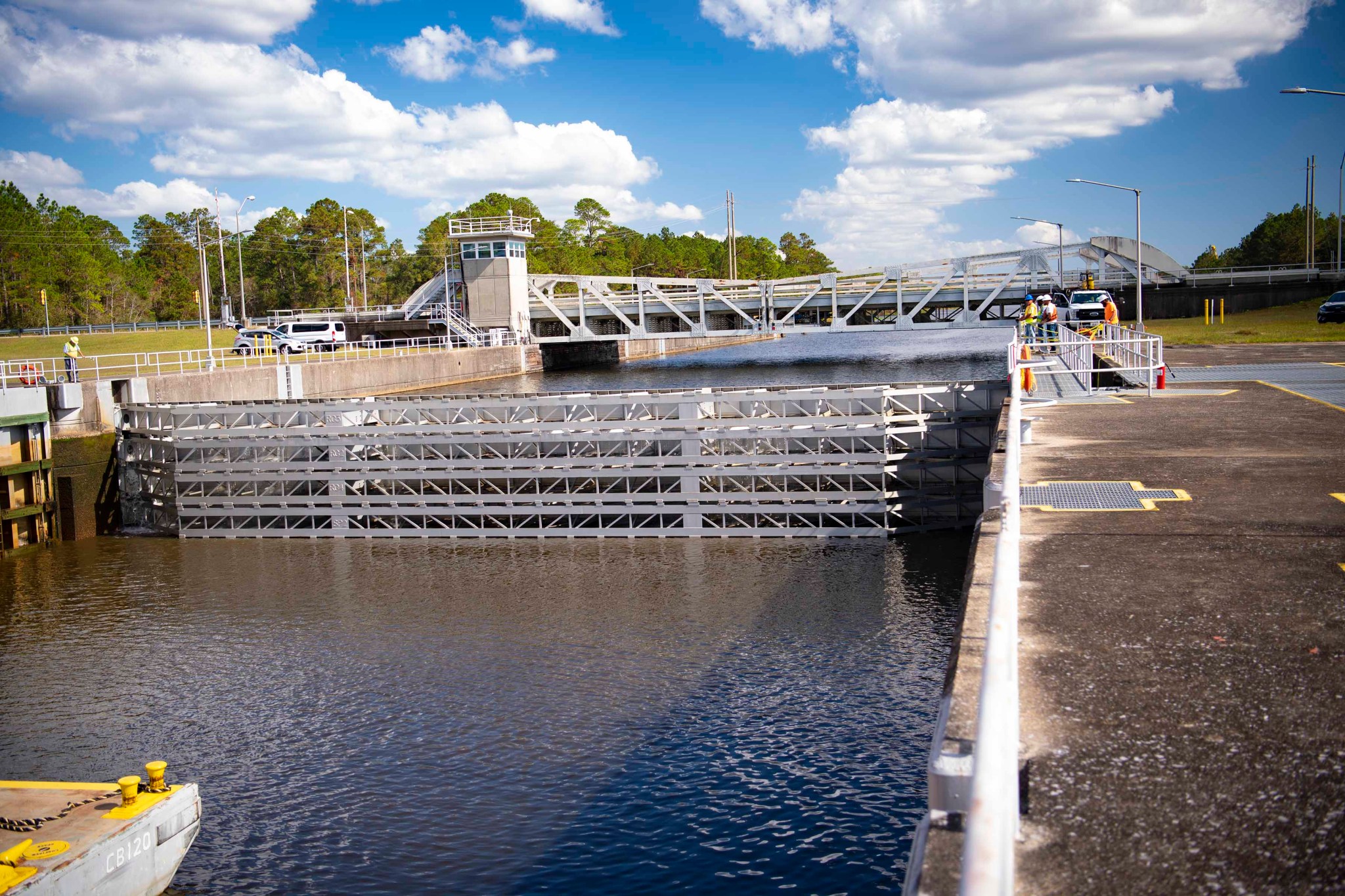 Stop lock installation on NASA Stennis lock system