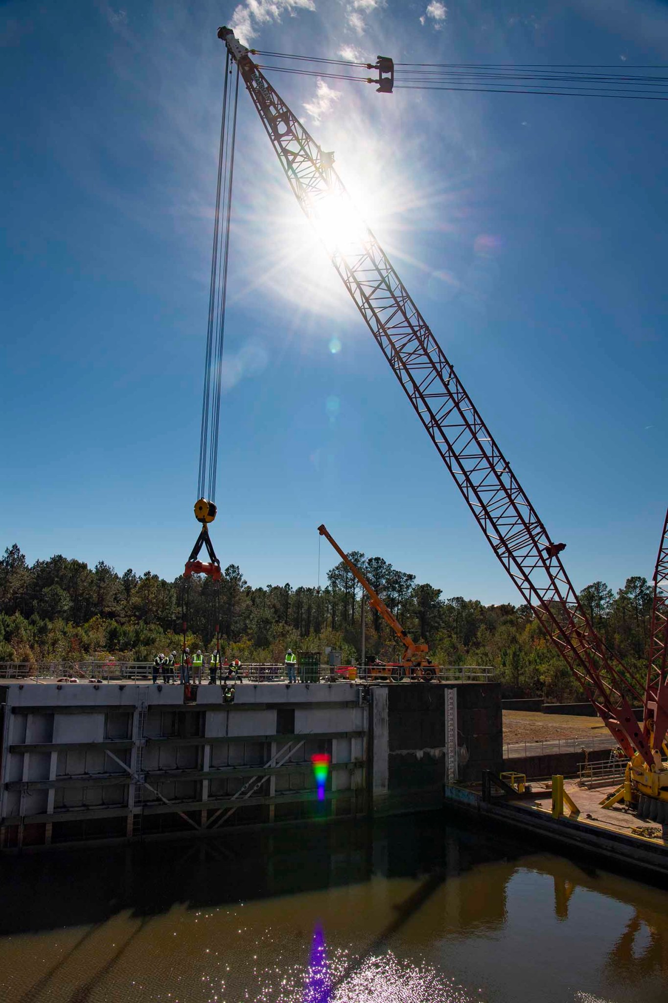 removal of NASA Stennis lock system gate