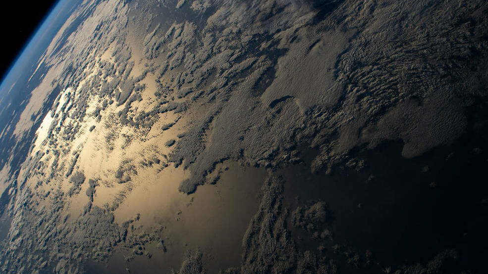 In this image, our Sun's glint beams off the Indian Ocean as the International Space Station orbited about 270 miles above the Earth near western Australia. The station orbits the Earth about every 90 minutes at a speed of more than 17,000 miles per hour.