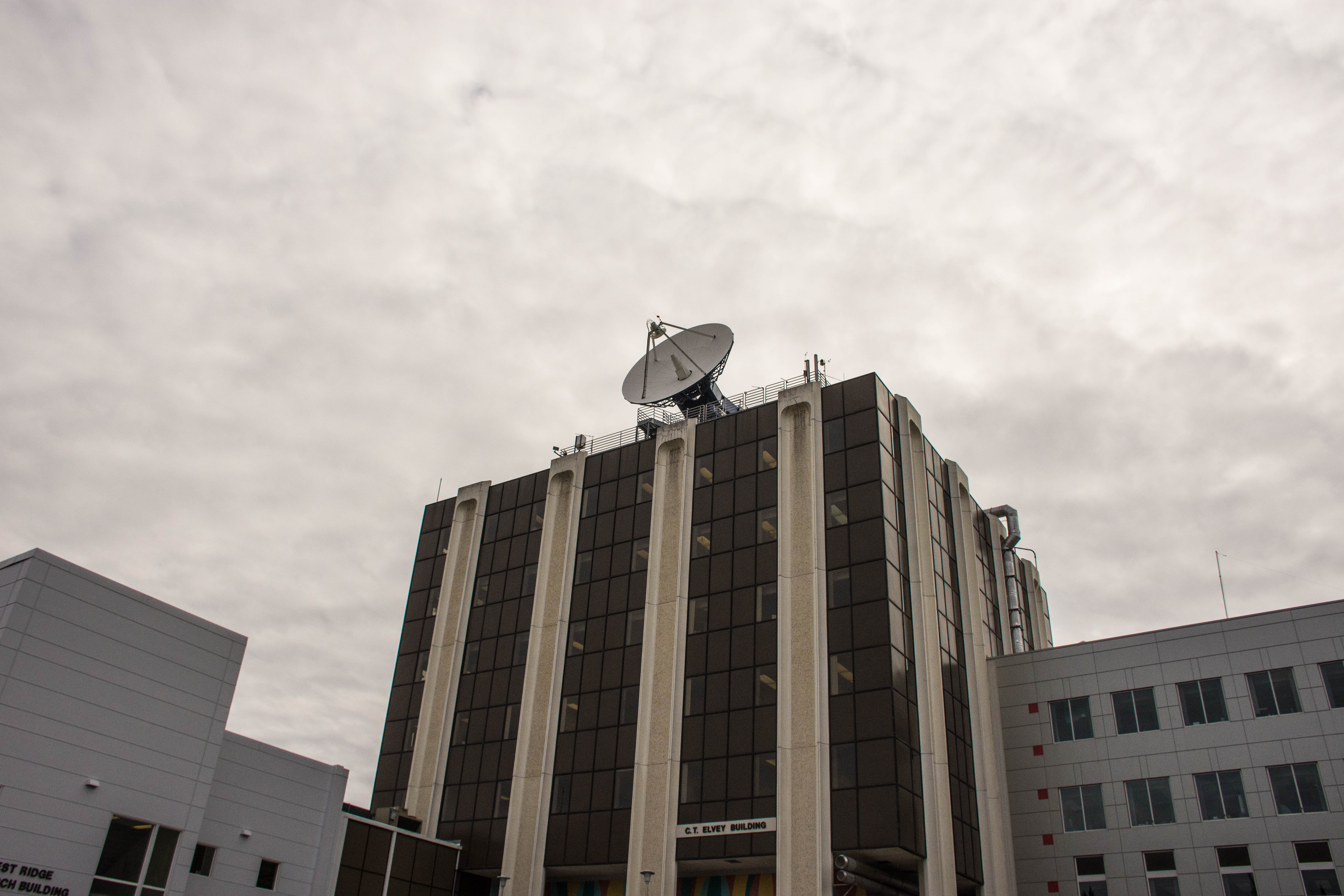 A Near Space Network antenna at the Alaska Satellite Facility in Fairbanks, Alaska.