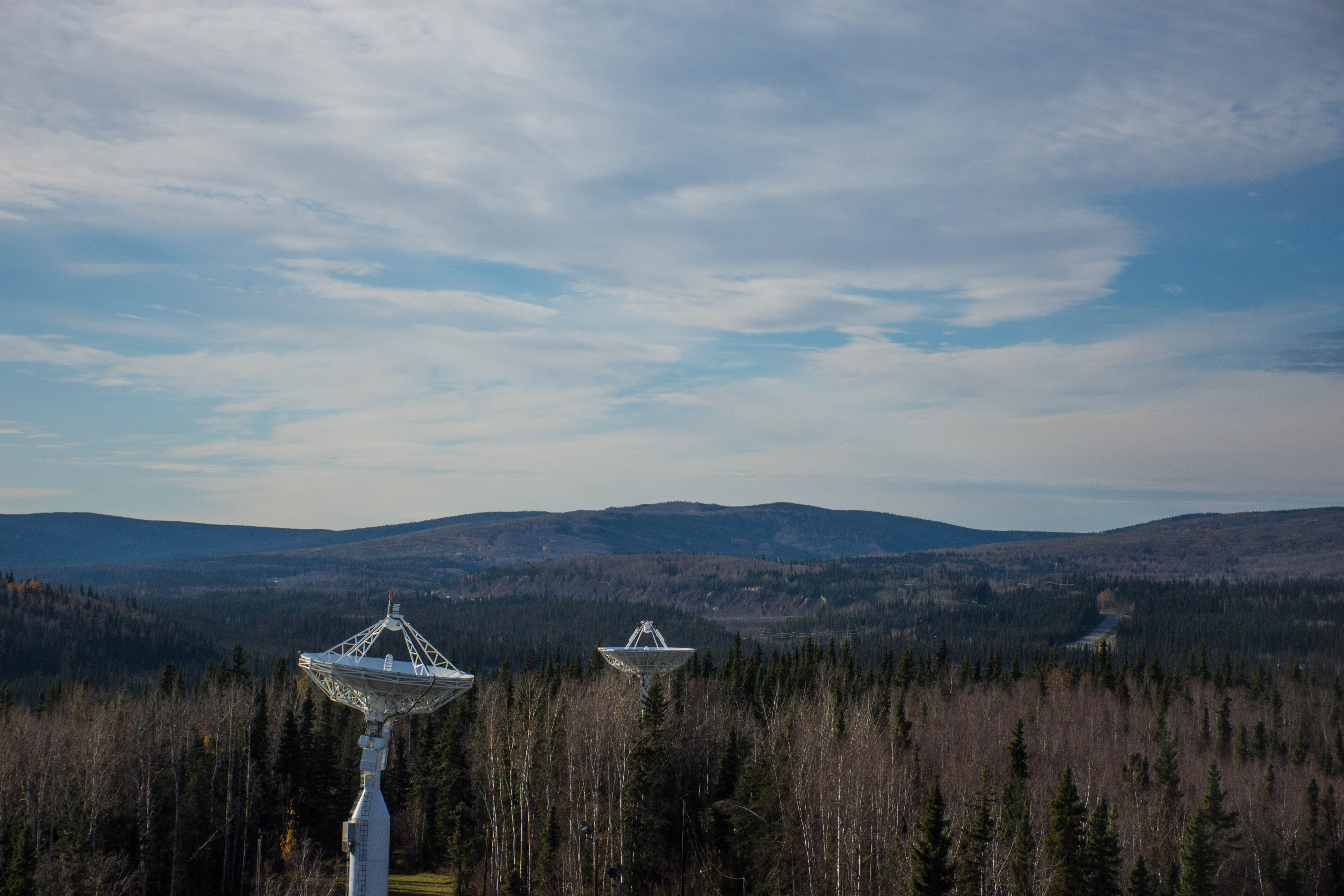 A Near Space Network antenna at the Alaska Satellite Facility in Fairbanks, Alaska.