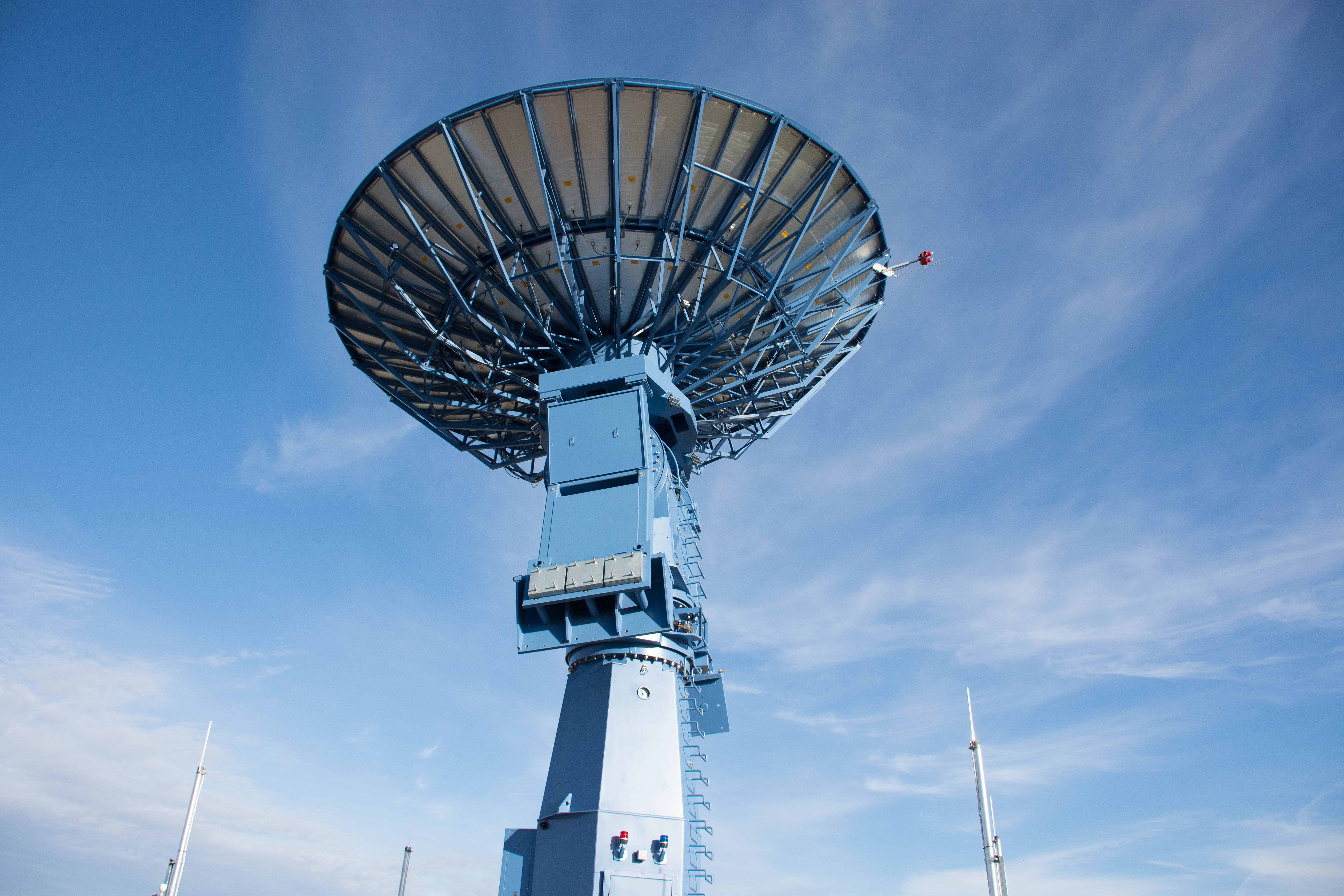 A Near Space Network antenna at the Alaska Satellite Facility in Fairbanks, Alaska.