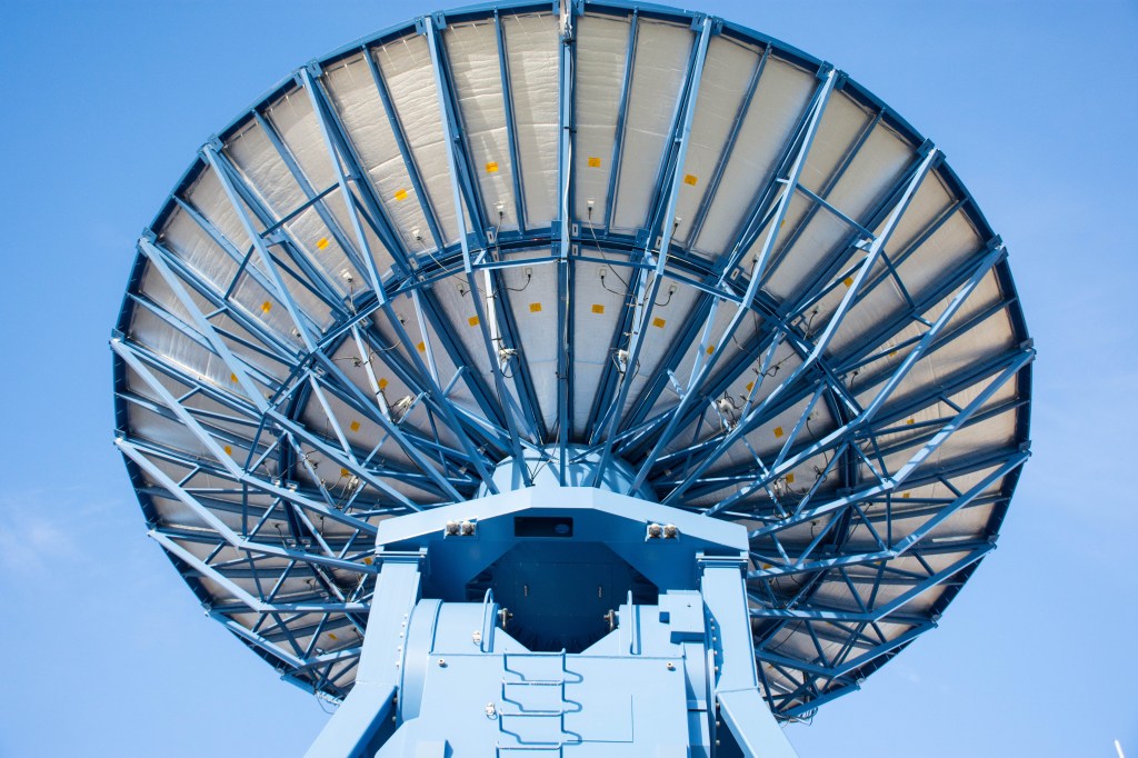 A Near Space Network antenna at the Alaska Satellite Facility in Fairbanks, Alaska.